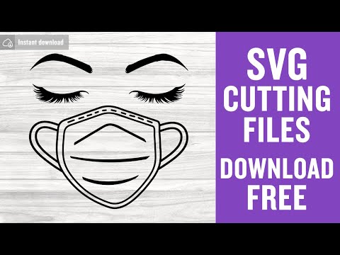 Eyelashes Mask Svg Free Cutting Files for Silhouette Cameo Instant Download