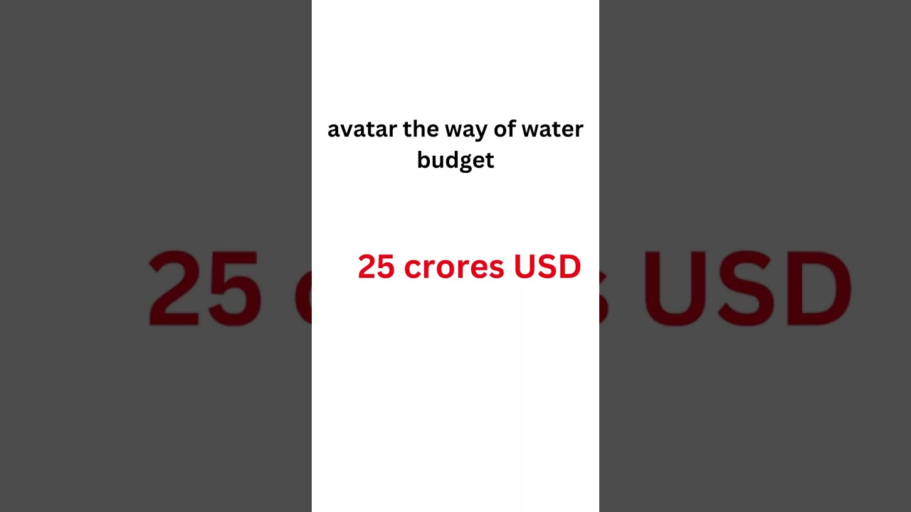 avatar the way of water budget