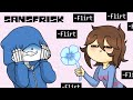 Frisk flirts with sans undertale comic dub compilation 