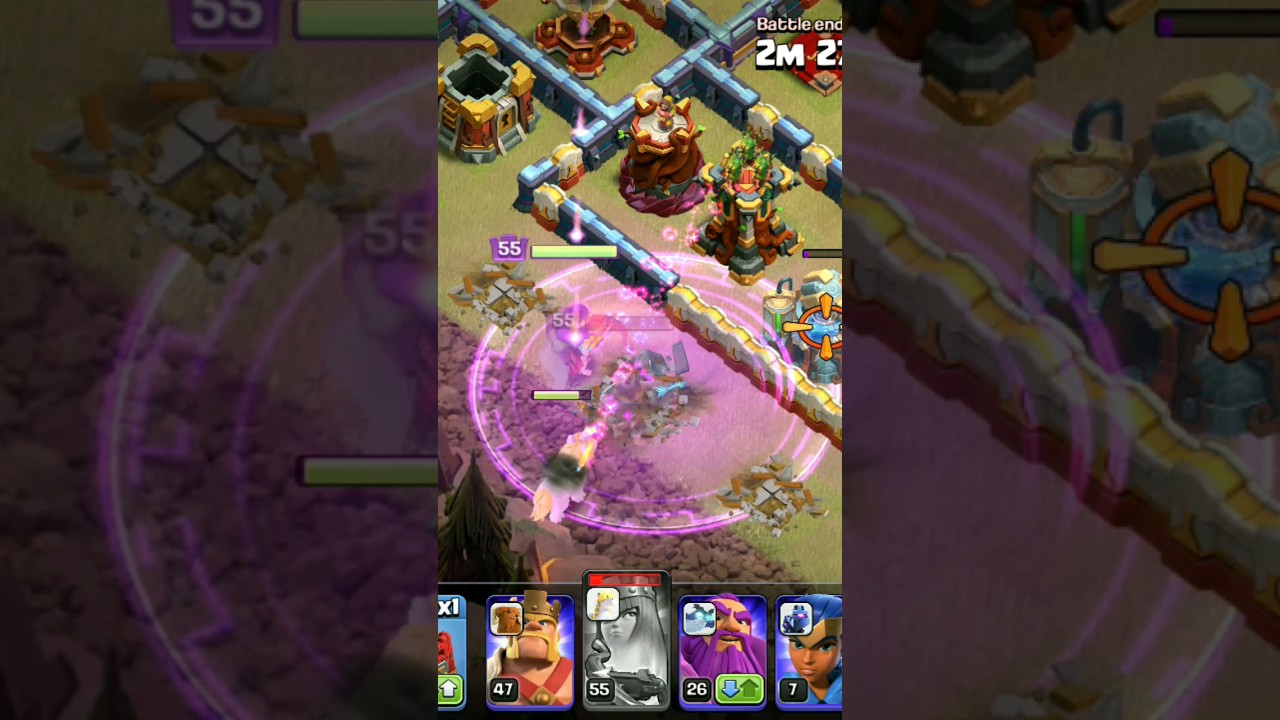 multi archer tower + level 16 wizard tower 🆚 Archer queen with magic mirror 