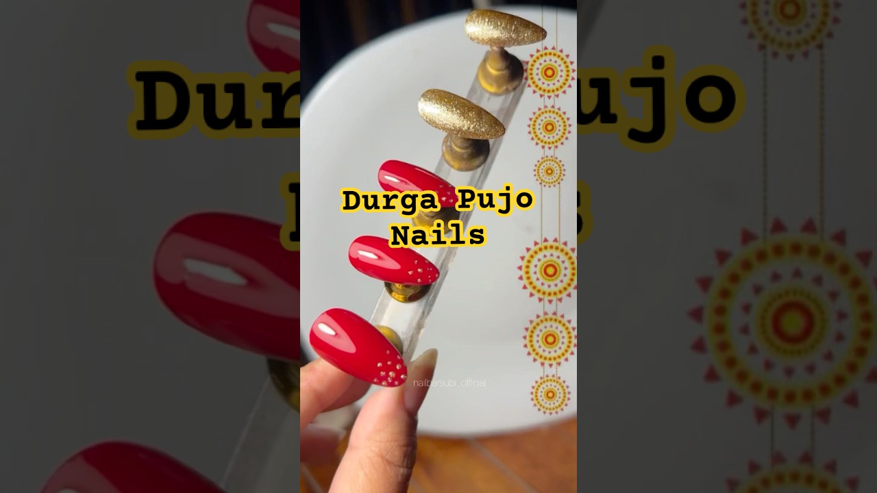 Durga Puja Nails 🌼 