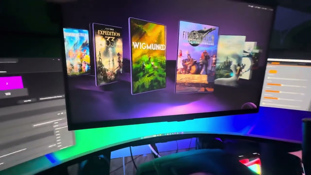 27" Odyssey 3D G90XF 4K 165Hz Gaming Monitor 3D effect.