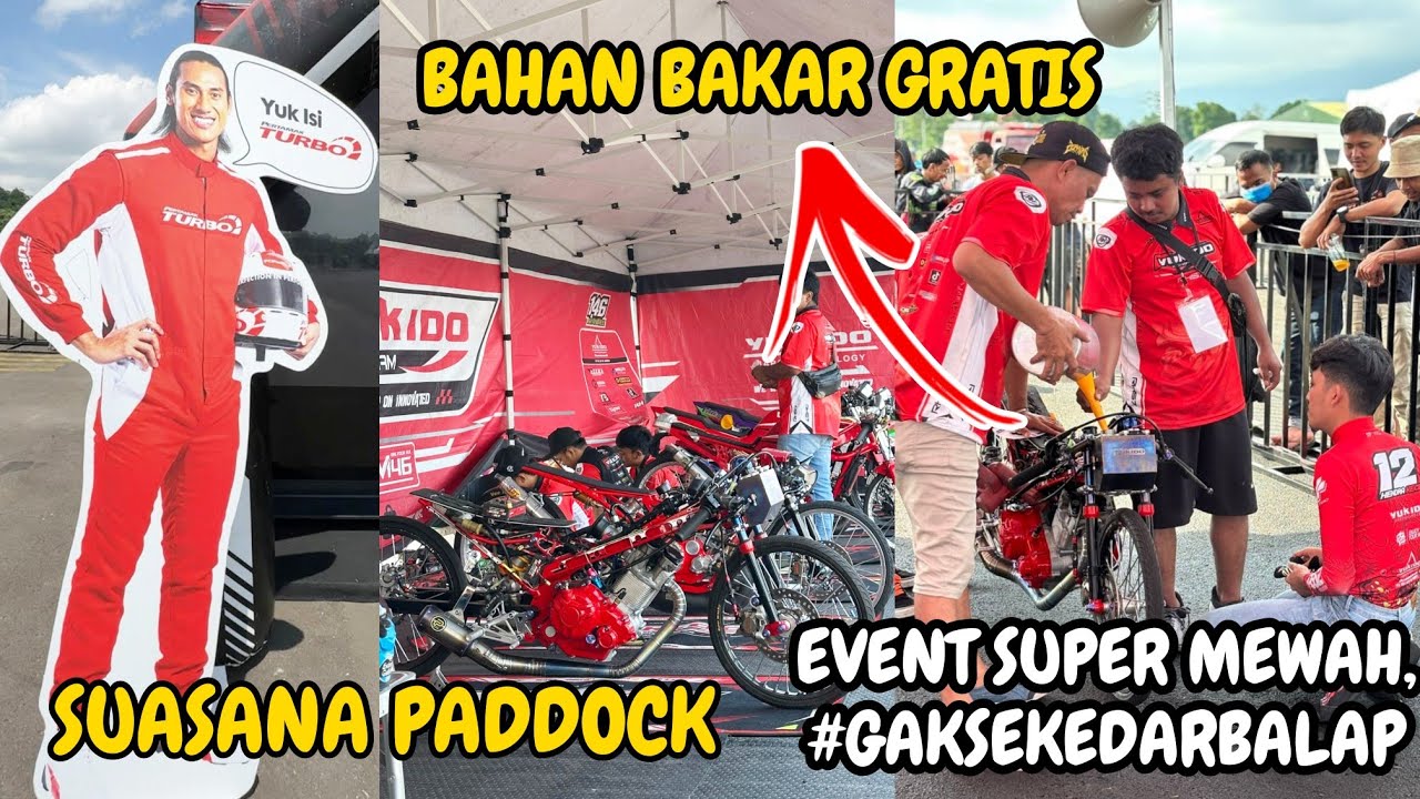 Suasana paddock Event dragbike super keren | Pertamax turbo dragfest gak sekedar balap