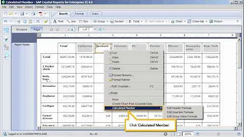 Add calculations to a crosstab: Crystal Reports for enterprise 4.x