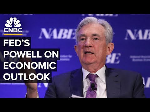 LIVE: Federal Reserve Chair Powell speaks at the NABE annual meeting on economic outlook — 10/14/25