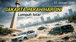 Ibukota Jakarta Dikepung Banjir, Seluruh Kota Tenggelam,Jalan Jadi Lautan