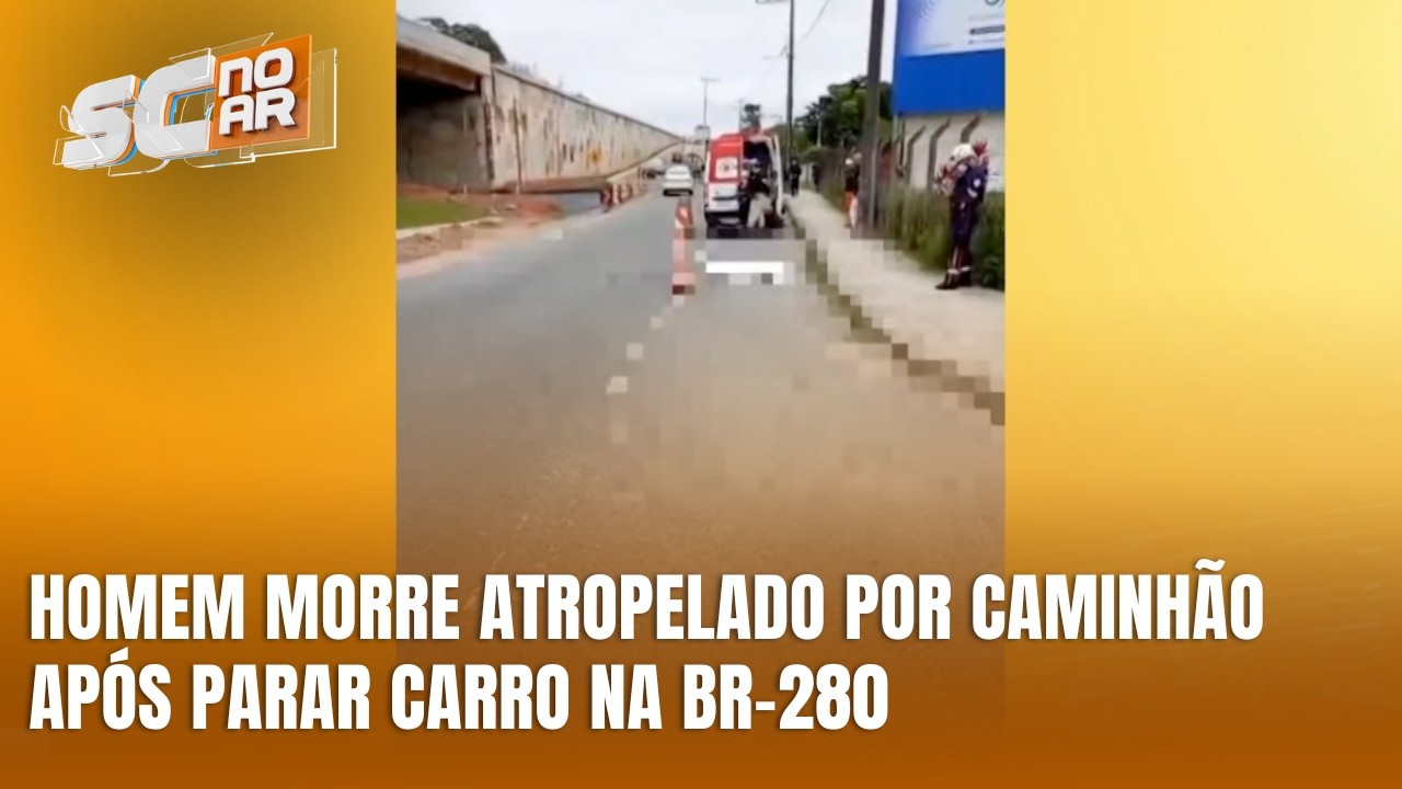 🚨 ALERTA-VIZINHO! Homem morre atropelado na BR-280 em Guaramirim