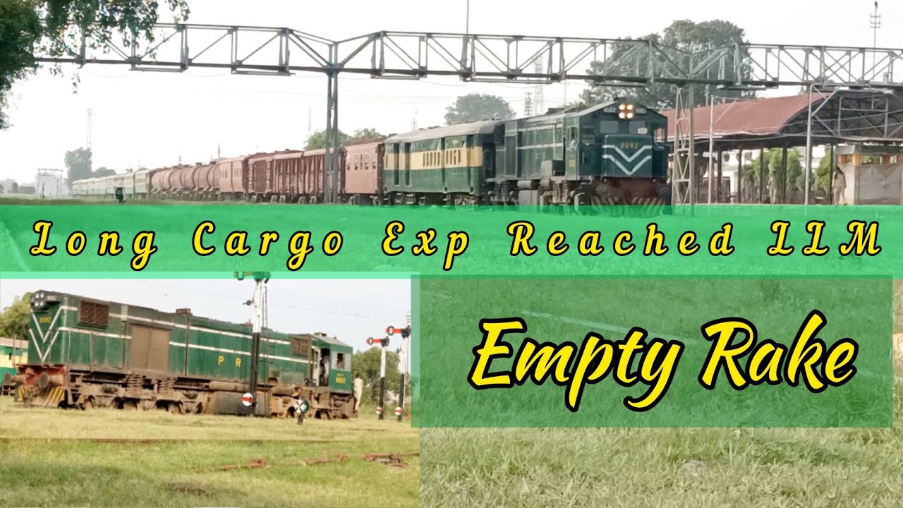HBU_8082 With Long Empty Oil Tankers, Coal Hoppers And Passenger Empty Rake Arriving Lala Musa Jn