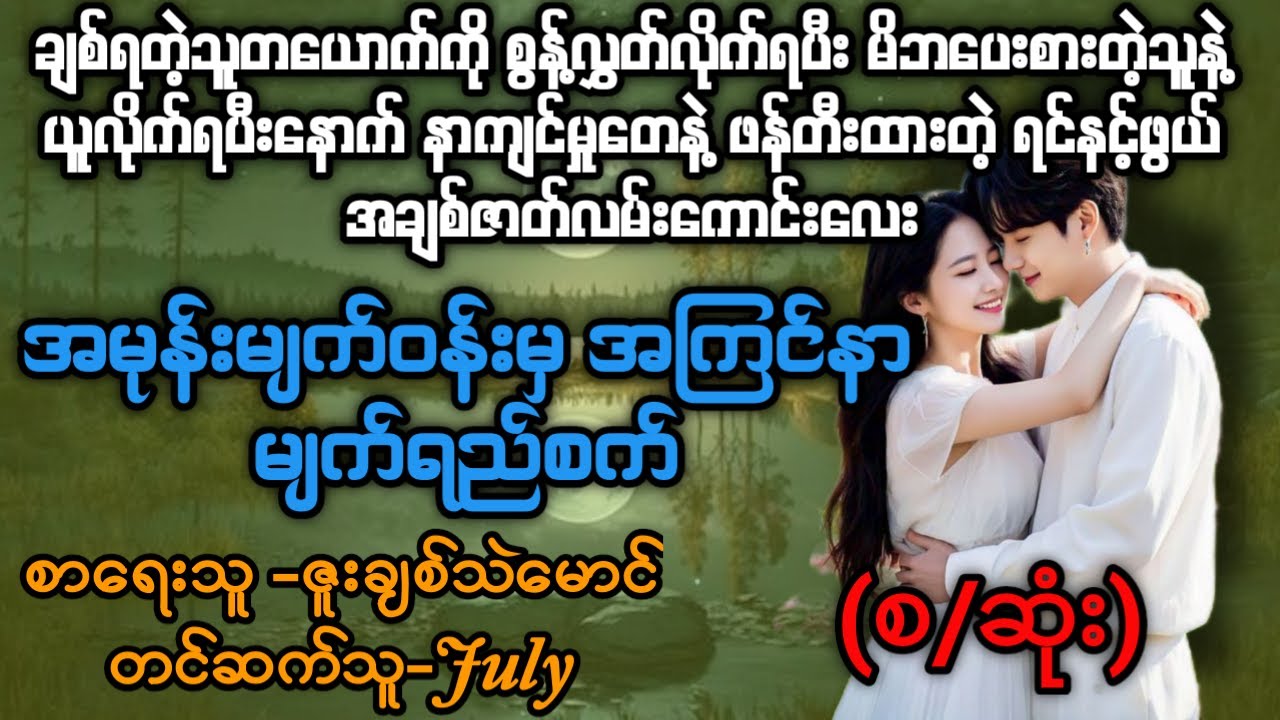 အမုန်းမျက်ဝန်းမှအကြင်နာမျက်ရည်စက်( စ/ဆုံး) #Aster Audio Channel #July #novel #myanmaraudiobook #love