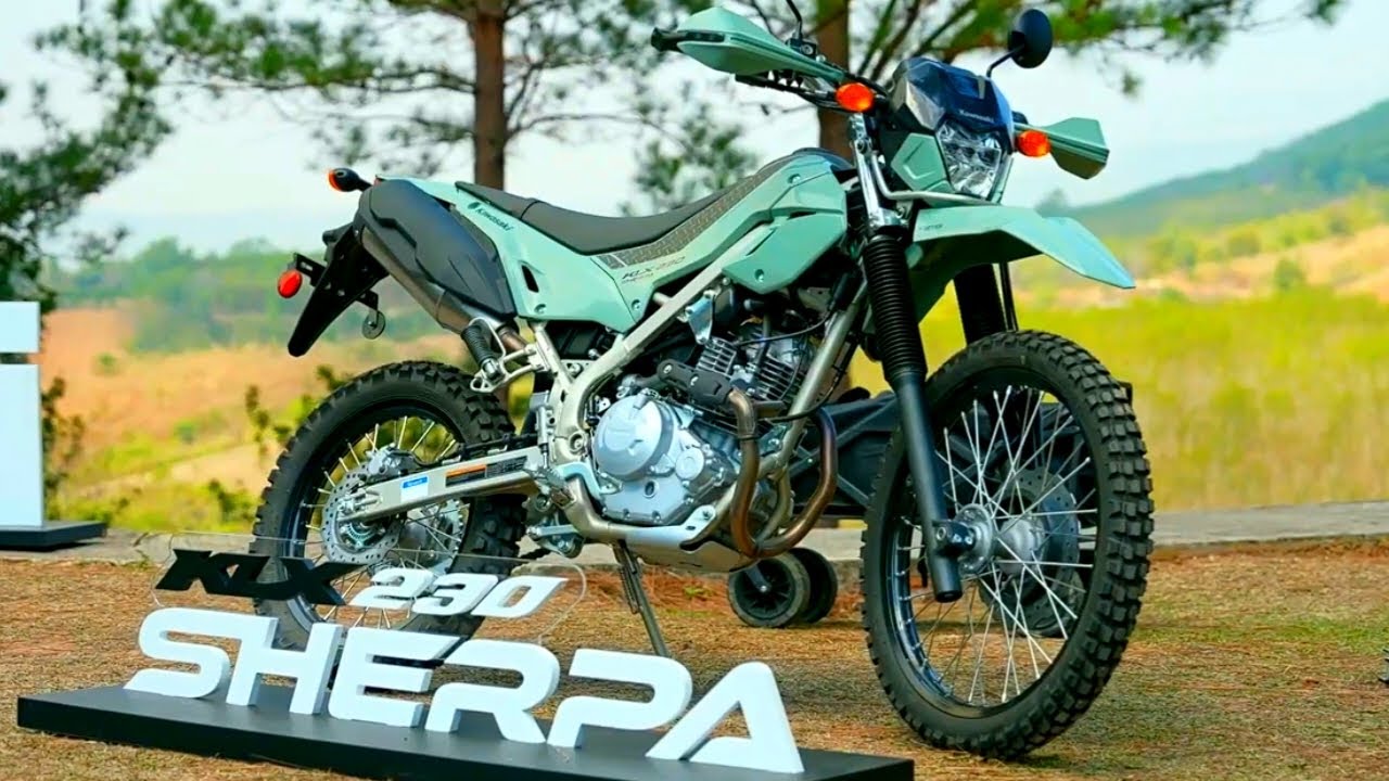 New 2025 Kawasaki KLX230 Sherpa (Medium Smoky Green) - The