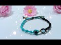 DIY Pulsera Turquesa y negra |Brazalete| Pulsera a la moda