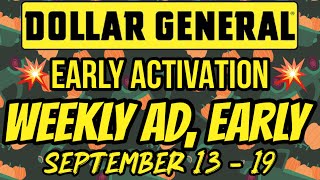 🚨AD PREVIEW!🚨EARLY ACTIVATION!🚨DOLLAR GENERAL SEPTEMBER 13 - 19 SALES AD💥 #dollargeneral 