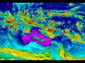 BOM Weather | AHI IR (Ch13) 'rainbow' 2km AUS equirect | 2025-03 Timelapse | IDE00404