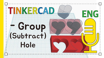 8. - Group Subtract hole - Tinkercad Basic Tutorials  | 3D modeling how to make