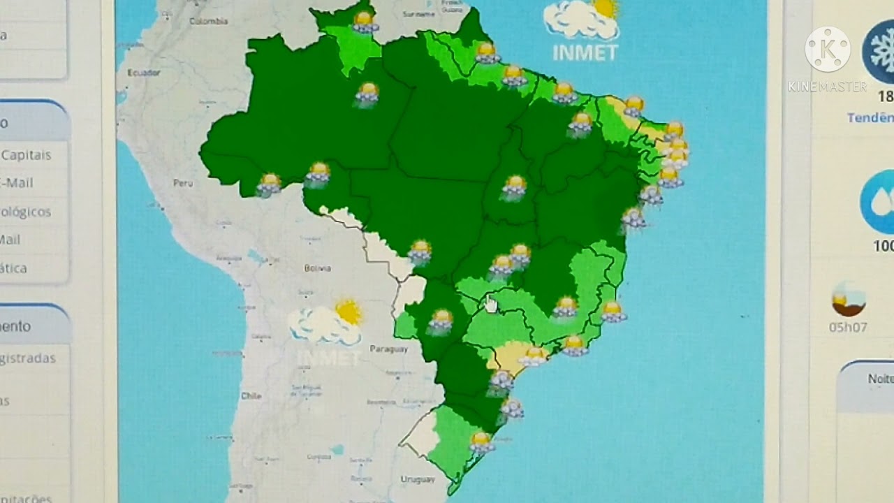 Previsão do tempo para o dia 07/11/2021