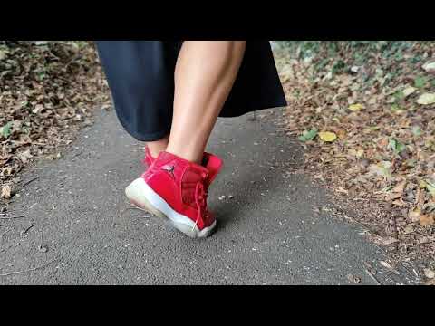 Kate sexy shoeplay  - Jordan 11