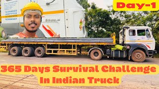 1/365 Days survival challenge in Indian Truck 🚚 ||  Jindal Steel and Power Plant (Odisha) ||