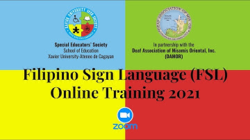 Filipino Sign Language (FSL) Online Training 2021