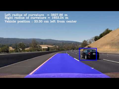 Lane line finding and Vehicle detection and Tracking - YouTube