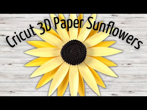 Použite svoj Cricut na vytvorenie 3D papierovej slnečnice 🌻 Výukový program Cricut Design Space Paper Flower