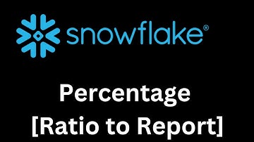 How to Calculate Percentage [Ratio to report] in Snowflake Without Complex Joins.