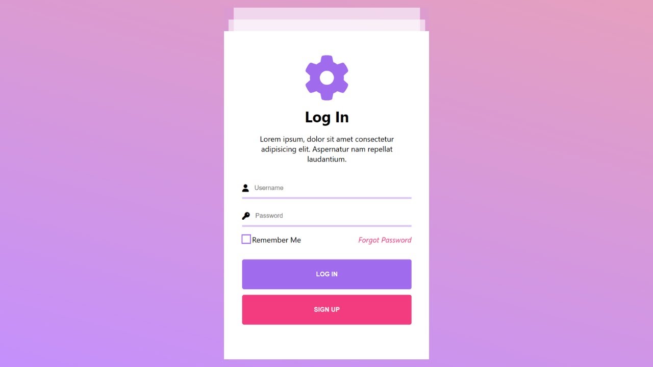 How To Design An HTML & CSS Login Form | HTML & CSS Tutorial For ...