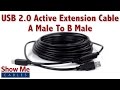 Easy To Use USB 2.0 Active Extension Cable - A Male to B Male #23-210-030