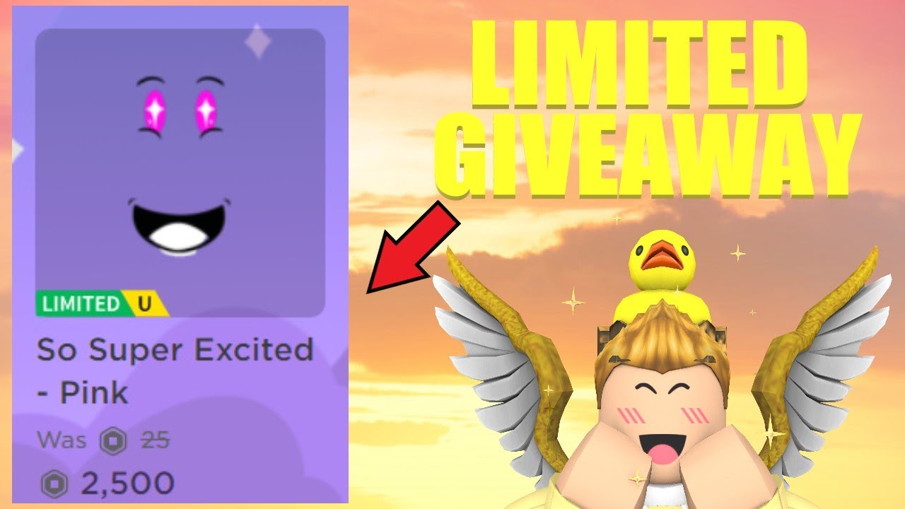 So Super Excited Pink Face Giveaway Roblox Limited Face Giveaway October Lemon S Elite Youtube - excited face roblox