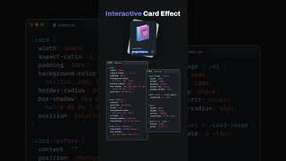 Interactive Card Effect 🔥 HTML CSS Hover Animation #shorts
