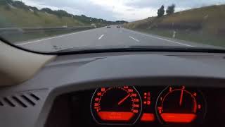 Highspeed driving on German Autobahn. BMW E65 745d from 2007 with now 615.000 km / 382143 miles.