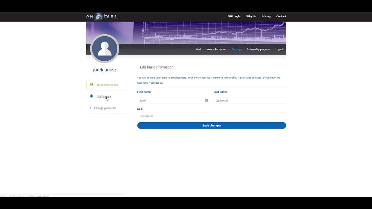 FXBull.pro - portal wewnętrzny