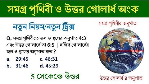 সমগ্র পৃথিবীর অনুপাত ও উত্তর গোলার্ধের অনুপাত || নতুন শর্টকাট নিয়ম || simplification tricks