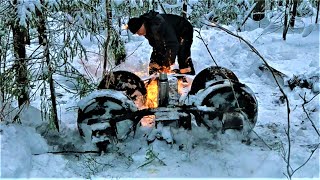 Вывожу из леса весенние находки. Тяжёлый МЕТАЛЛ! Колесные пары. Траки. Рычаги. Первый рейс.