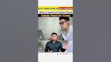 Basic Control of Admin Panel | Admin Panel for Game #games #shorts