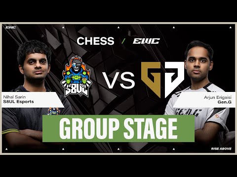 Nihal Sarin vs Arjun Erigaisi | Chess at EWC 25 - Day 1 - Group Stage