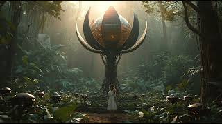 Solar Bloom in the Cyber-Garden πΈβοΈ 2-Hour Sacred Sci-Fi Ambience | Ethereal Biome Soundscape Sci-Fi