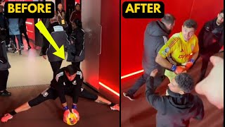 Heated Emiliano Martínez Clashed With Arsenal Fans After Losing 4 -1 To Arsenal