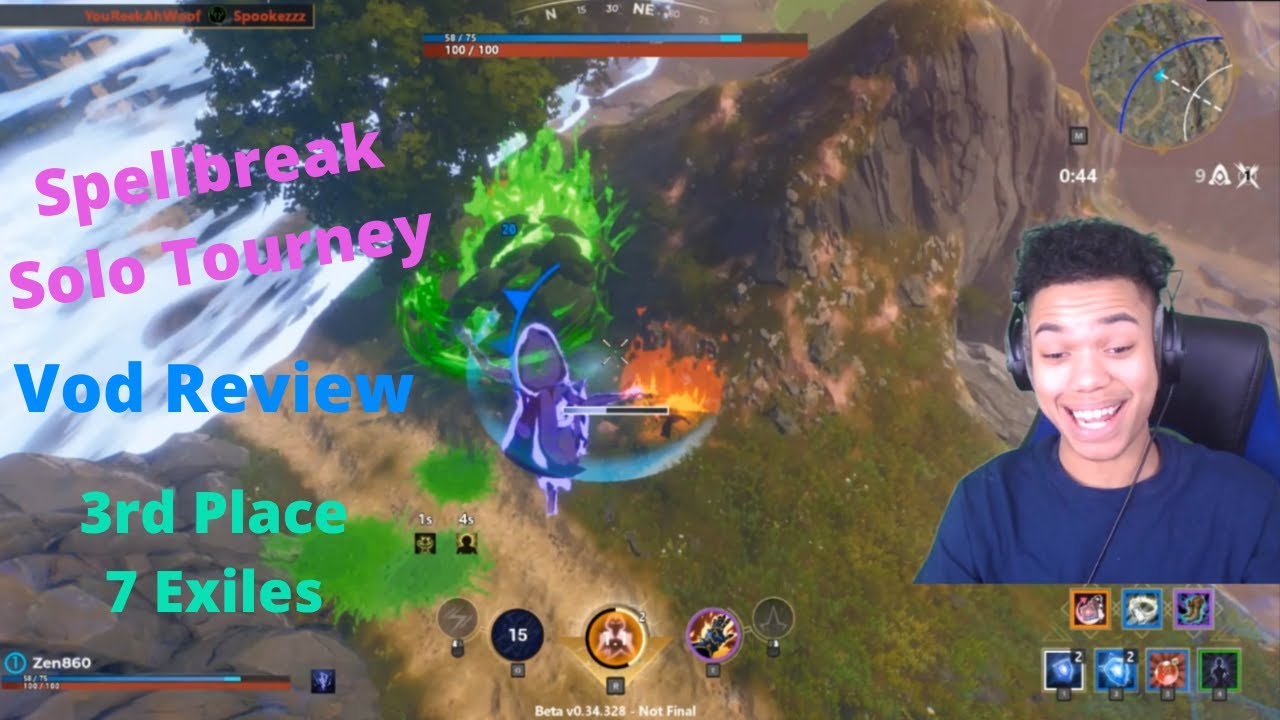 Spellbreak Solo Tournament Vod Review (5 Game Full Event) (Tips for Beginners and Advanced)