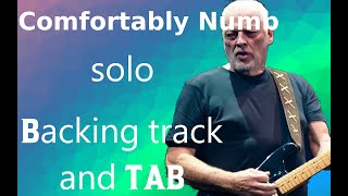 PINK FLOYD - Comfortably Numb - SOLO backing track and TAB