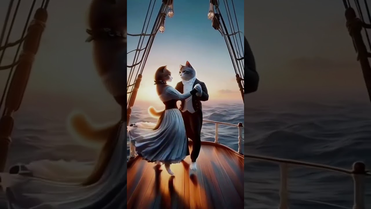 cute couple cat video