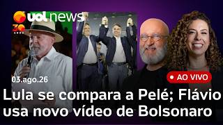 Milei chama Lula de 'ladrão'; Flávio exibe novo vídeo de Bolsonaro; Michelle candidata e+ ao vivo screenshot 5