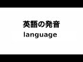 英単語 language 発音と読み方