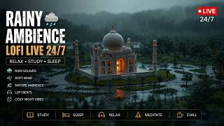 Taj Mahal Rain Ambience 🌧️ Lofi Live for Sleep & Relaxation screenshot 5