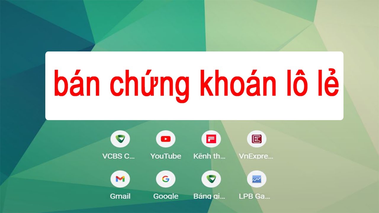Bán cổ phiếu lô lẻ tại sàn HOSE - youtube