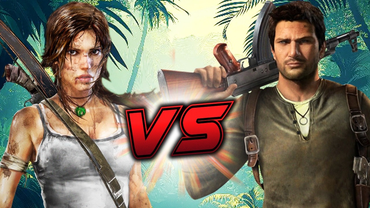 Lara Croft VS Nathan Drake FIGHT ANIMATION (Tomb Raider VS Uncharted)