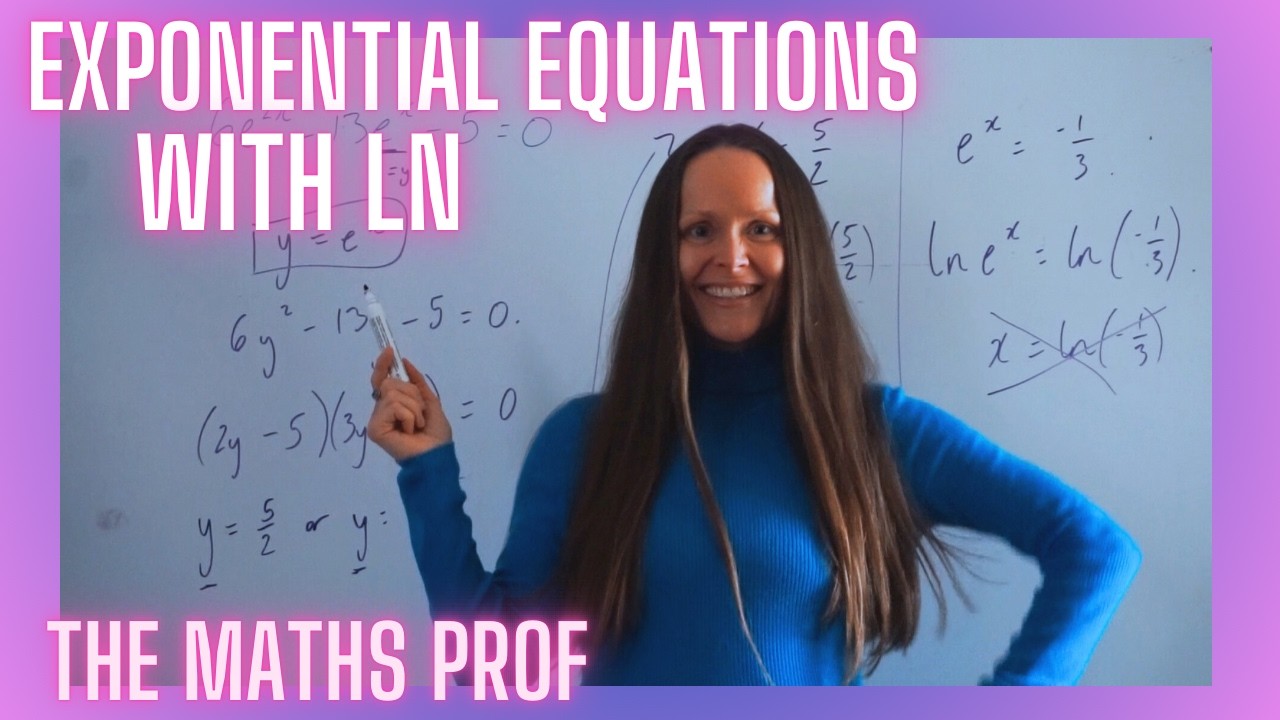 Solve Exponential Equations Using ln / Natural logarithms - The Maths ...