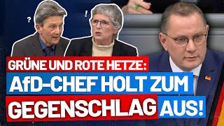 Unerträgliche grüne und rote Hetze: Tino Chrupalla holt zum Gegenschlag aus AfD-Fraktion Bundestag