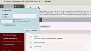 ASU Blackboard Deploy Blogs or Journals