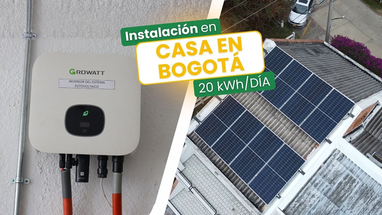Instalación de paneles solares en Bogotá ☀️ Sistema fotovoltaico On-Grid para vivienda