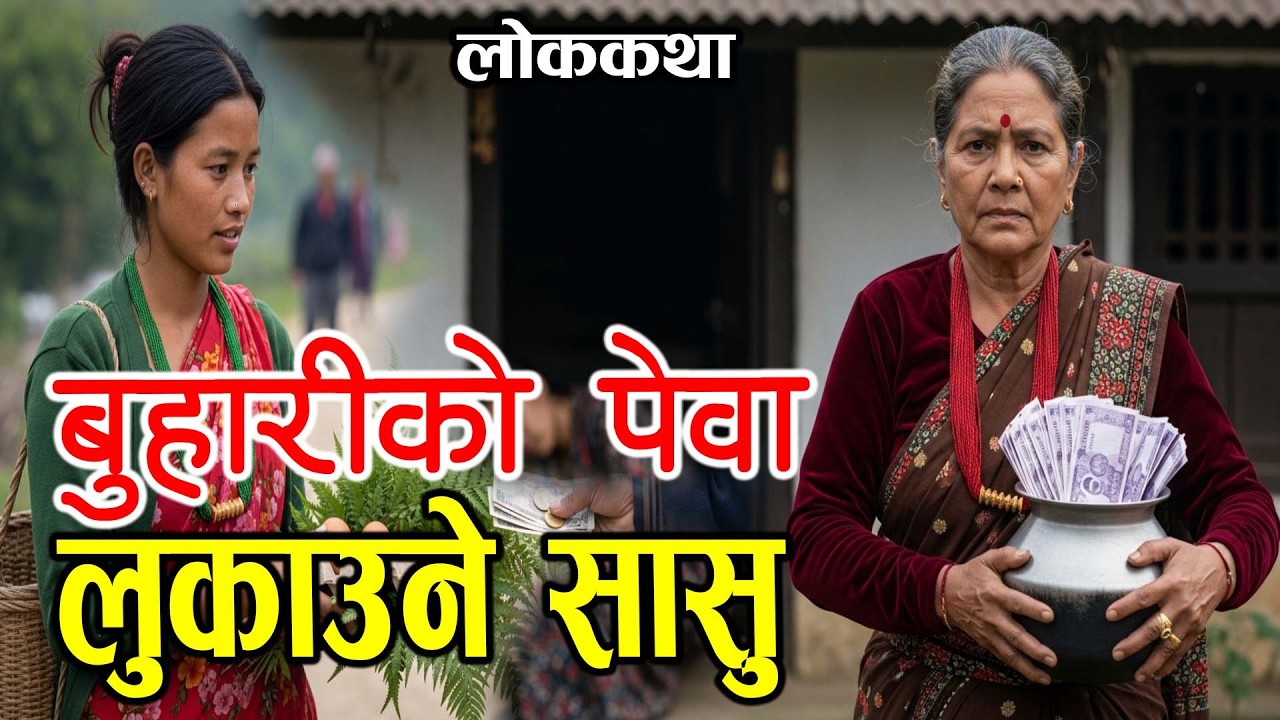 बुहारीको पेवा लुकाउने सासु [Buhari Ko Pewa Lukaune Sasu] Lok Katha Nepali/Folk Tales